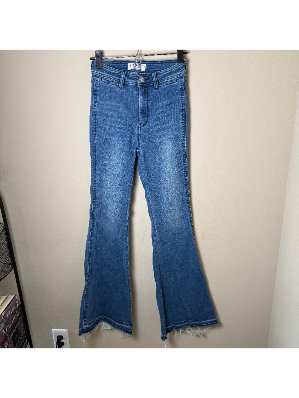 We the Free People Raw Release Hem Flare Jeans Womens 25 Boho Hippie Festival